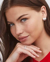 Jasmine Heart Stud Earrings Sterling Silver