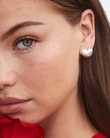 Jasmine Heart Stud Earrings Sterling Silver