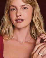 Madeline 14k Yellow Gold Strand Necklace in White Diamond