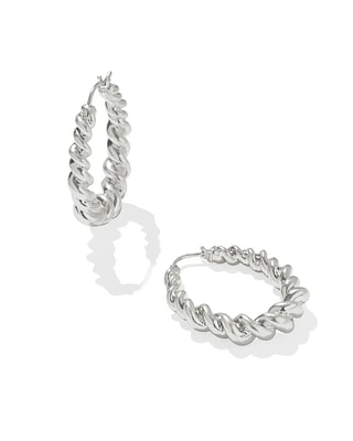 Haisley Hoop Earrings in Silver