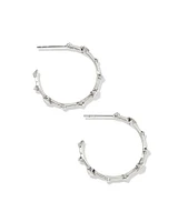 Michelle 14k Yellow Gold Hoop Earrings White Diamond