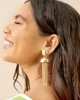 Sienna Sun Statement Earrings in Gold