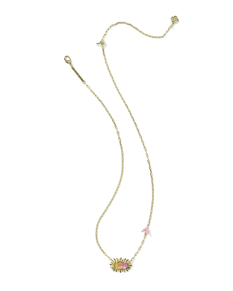 Elisa Bird Gold Short Pendant Necklace