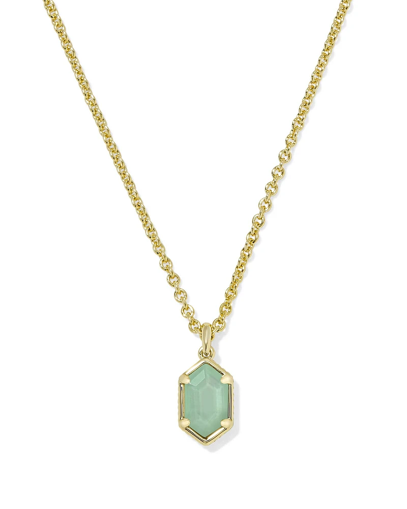 Hallie Gold Short Pendant Necklace