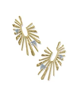 Melody Bird Gold Hoop Earrings