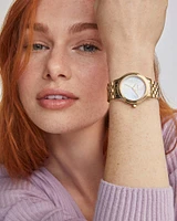 Alex Gold Tone Stainless Steel 35mm Watch in Ivory Mother-of-Pearl