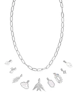 Melody Convertible Gold Statement Charm Necklace in Freshwater Cultured Pearl