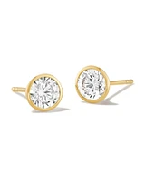 Lab Grown White Diamond Audrey Stud Earrings in 14k White Gold
