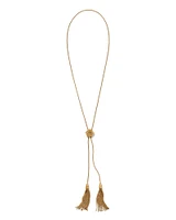 Ansel Rose Bolo Necklace in Vintage Gold