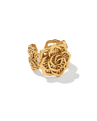 Ansel Rose Cocktail Ring Vintage Gold