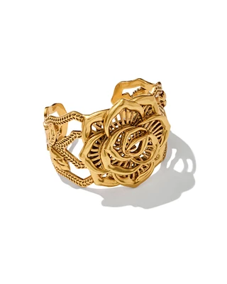 Ansel Rose Statement Cuff in Vintage Gold