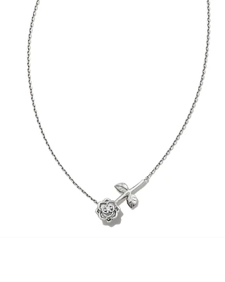 Ansel Rose 14k White Gold Pendant Necklace Diamond