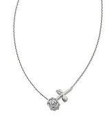 Ansel Rose 14k Gold Pendant Necklace White Diamond