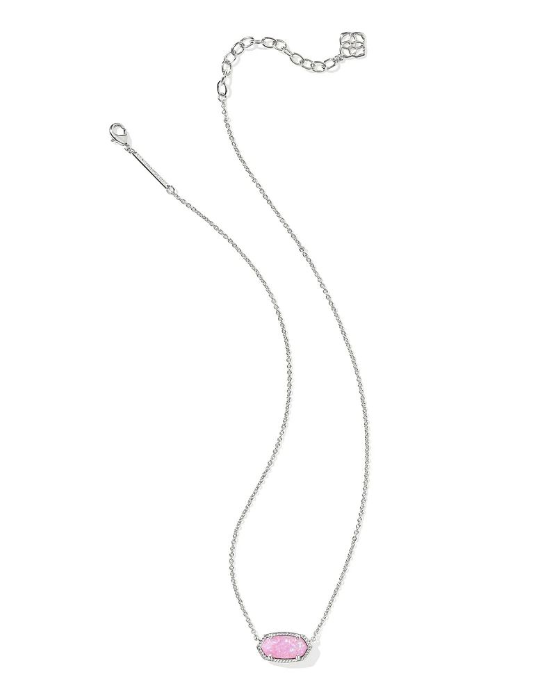 Elisa Silver Pendant Necklace Red Illusion