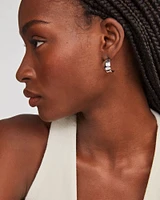 Krista Silver Metal Hoop Earrings