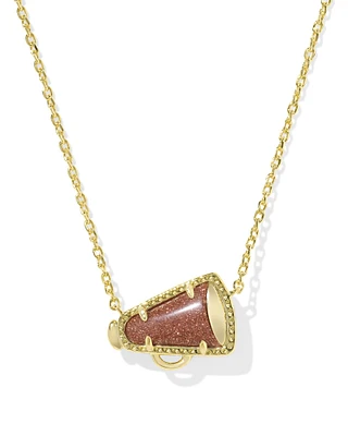 Cheer Gold Short Pendant Necklace White Mother-of-Pearl