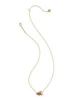 Cheer Gold Short Pendant Necklace White Mother-of-Pearl