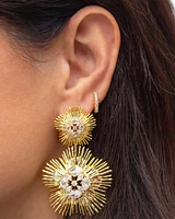 Dira Gold Crystal Statement Earrings Mix