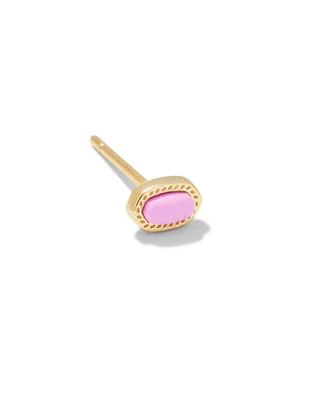 Elliot Gold Single Stud Earring in Fuchsia Magnesite