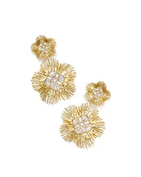 Dira Gold Crystal Statement Earrings Mix