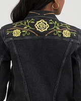 Wrangler® x Yellow Rose by Kendra Scott Trucker Jacket Faded Black