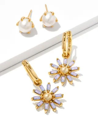 Madison Daisy Earring Set in Gold