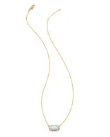 Elisa 18k Gold Vermeil Pendant Necklace in White Sterling Opal