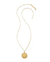 Om 18k Gold Vermeil Pendant Necklace in White Sapphire