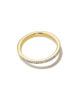 Arynn 18k Gold Vermeil Band Ring White Sapphire