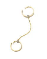 Bristol 18k Gold Vermeil Ear Cuff Set in White Sapphire