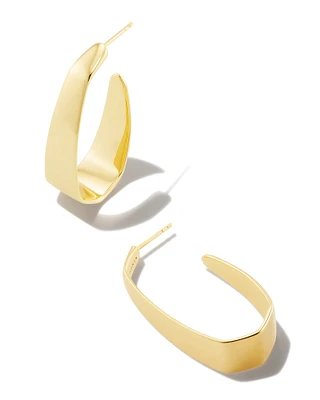 Cadence Large Hoop Earrings in 18k Gold Vermeil