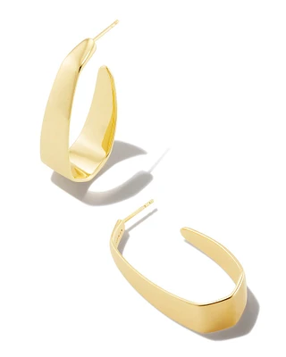 Cadence Large Hoop Earrings 18k Gold Vermeil