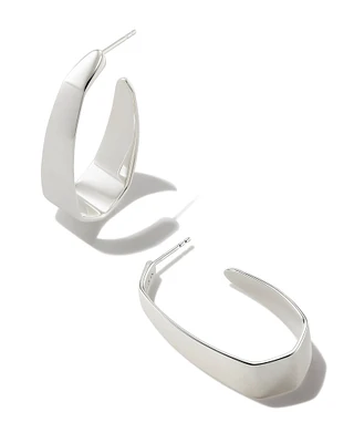 Cadence Large Hoop Earrings Sterling Silver