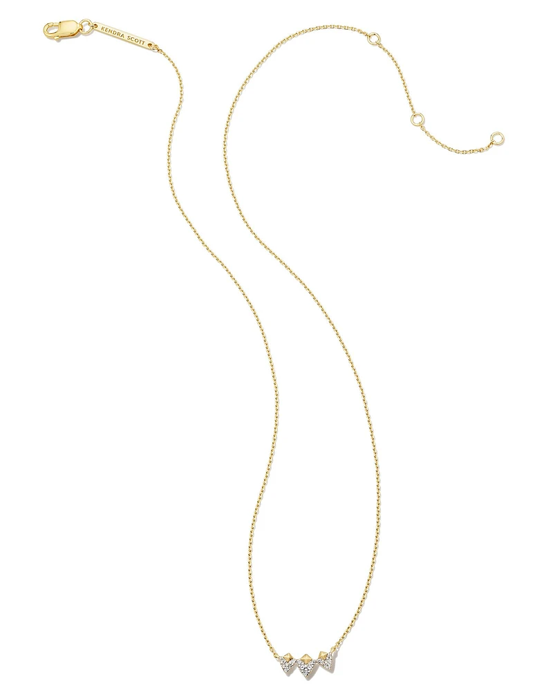 Spencer 18k Gold Vermeil Pendant Necklace in White Topaz