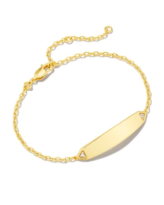 Tinsley 18k Gold Vermeil Chain Bracelet in White Topaz