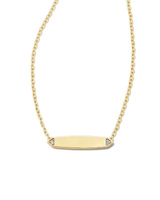 Tinsley 18k Gold Vermeil Pendant Necklace in White Topaz