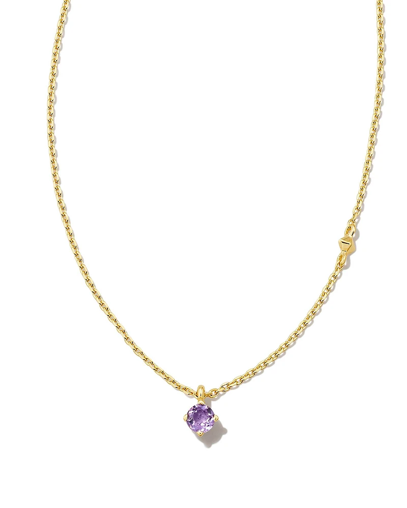 Maisie 18k Gold Vermeil Pendant Necklace in Amethyst