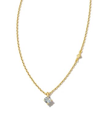 Maisie 18k Gold Vermeil Pendant Necklace in Aquamarine