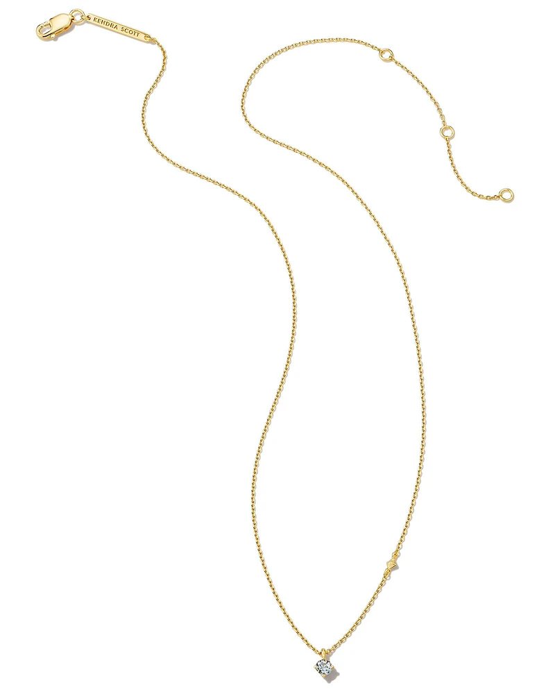 Maisie 18k Gold Vermeil Pendant Necklace in Aquamarine