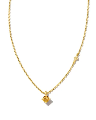 Maisie 18k Gold Vermeil Pendant Necklace in Orange Citrine