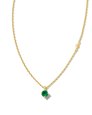 Maisie 18k Gold Vermeil Pendant Necklace in Green Onyx