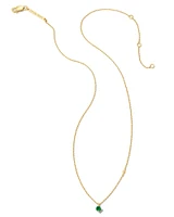 Maisie 18k Gold Vermeil Pendant Necklace in Green Onyx