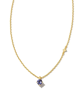 Maisie 18k Gold Vermeil Pendant Necklace in Blue Iolite