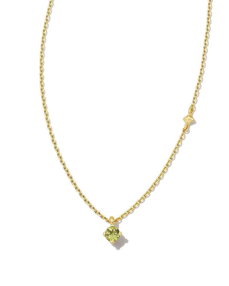 Maisie 18k Gold Vermeil Pendant Necklace in Peridot