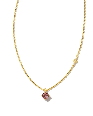 Maisie 18k Gold Vermeil Pendant Necklace in Pink Tourmaline