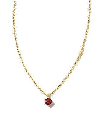 Maisie 18k Gold Vermeil Pendant Necklace in Red Garnet