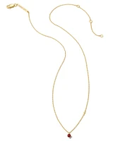 Maisie 18k Gold Vermeil Pendant Necklace in Red Garnet