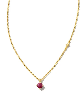 Maisie 18k Gold Vermeil Pendant Necklace in Ruby