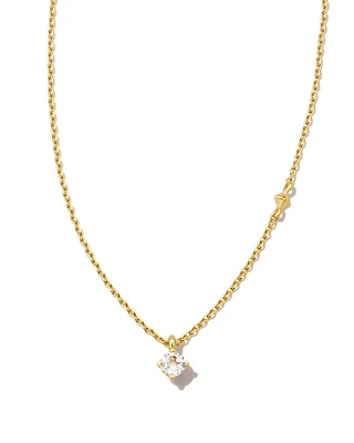 Maisie 18k Gold Vermeil Pendant Necklace in White Topaz