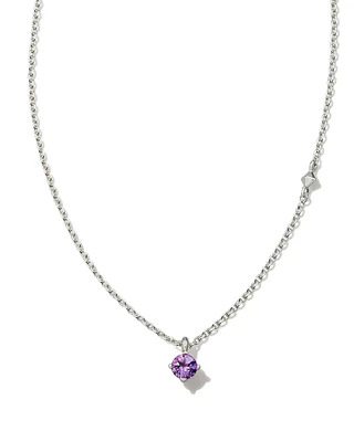 Maisie Sterling Silver Pendant Necklace in Amethyst